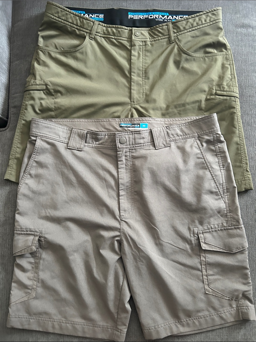 Performance Men’s Cargo Shorts - Olive & Grey